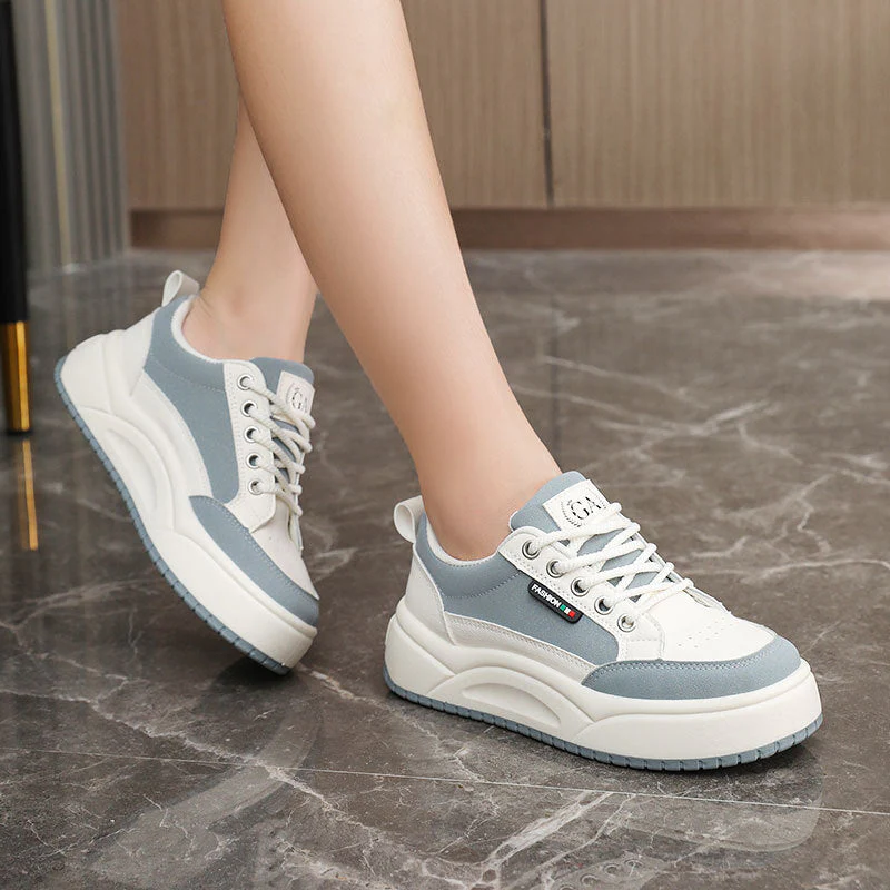 Damen Sportliche Plateau-Sneaker mit atmungsaktivem Mesh- - Image 3