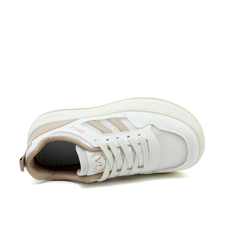 Damen sportliche Plateau-Sneaker mit atmungsaktivem Mesh-Obermaterial und dämpfender Sohle - Image 2