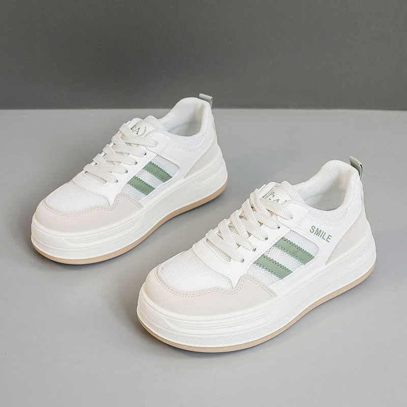 Damen sportliche Plateau-Sneaker mit atmungsaktivem Mesh-Obermaterial und dämpfender Sohle - Image 5