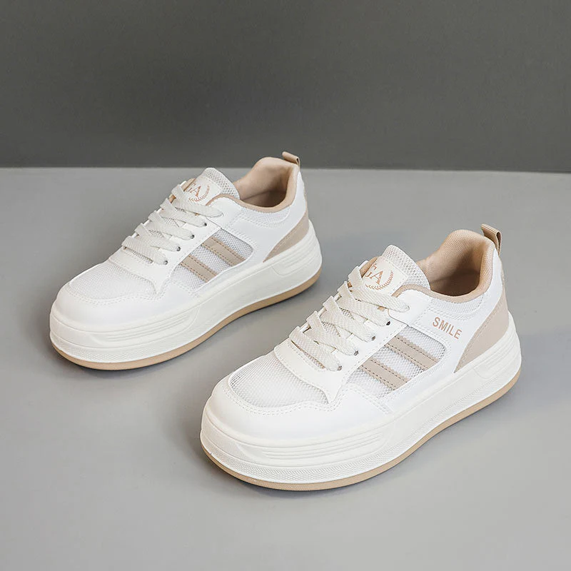 Damen sportliche Plateau-Sneaker mit atmungsaktivem Mesh-Obermaterial und dämpfender Sohle - Image 7