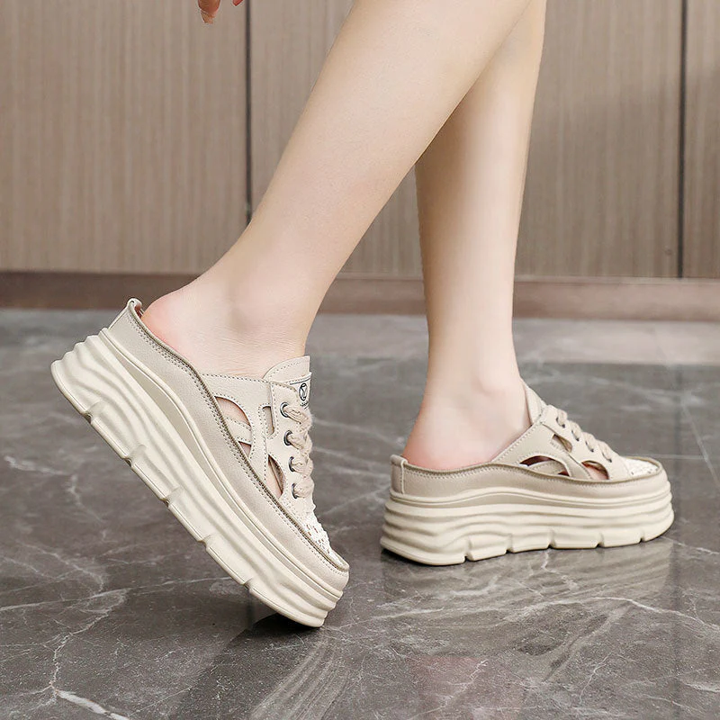 Damen Sportliche Plateau-Sneaker mit atmungsaktiver Mesh-Oberfläche - Image 2
