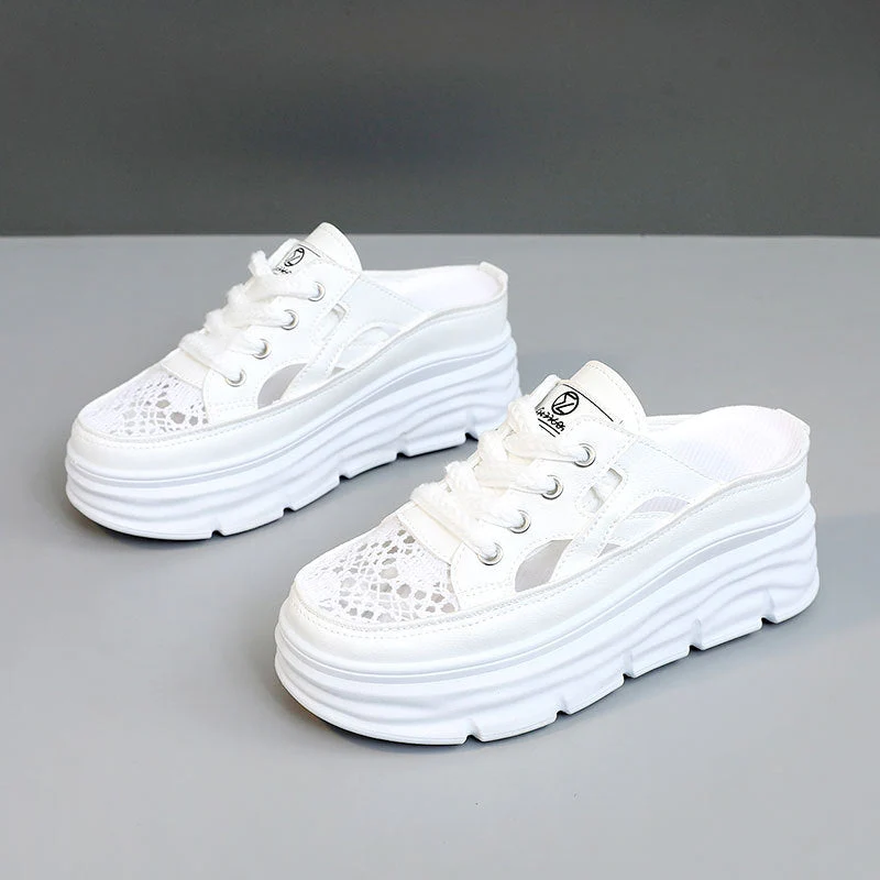 Damen Sportliche Plateau-Sneaker mit atmungsaktiver Mesh-Oberfläche - Image 5