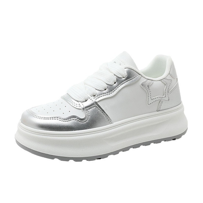Damen Sportliche Plateau-Sneaker mit glänzenden Akzenten und komfortabler Dämpfung - Image 4