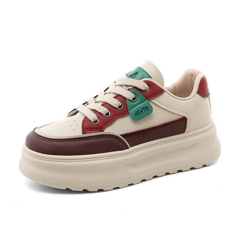 Damen Sportliche Plateau-Sneaker mit modischem Design und dämpfender Sohle - Image 4