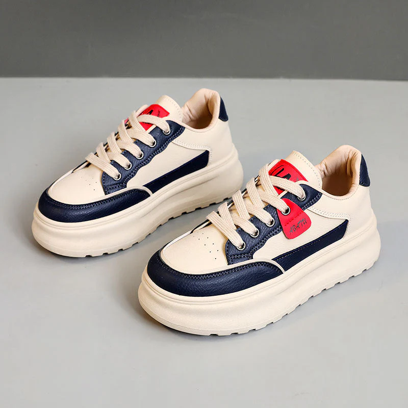 Damen Sportliche Plateau-Sneaker mit modischem Design und dämpfender Sohle - Image 6