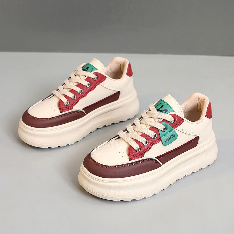 Damen Sportliche Plateau-Sneaker mit modischem Design und dämpfender Sohle - Image 7