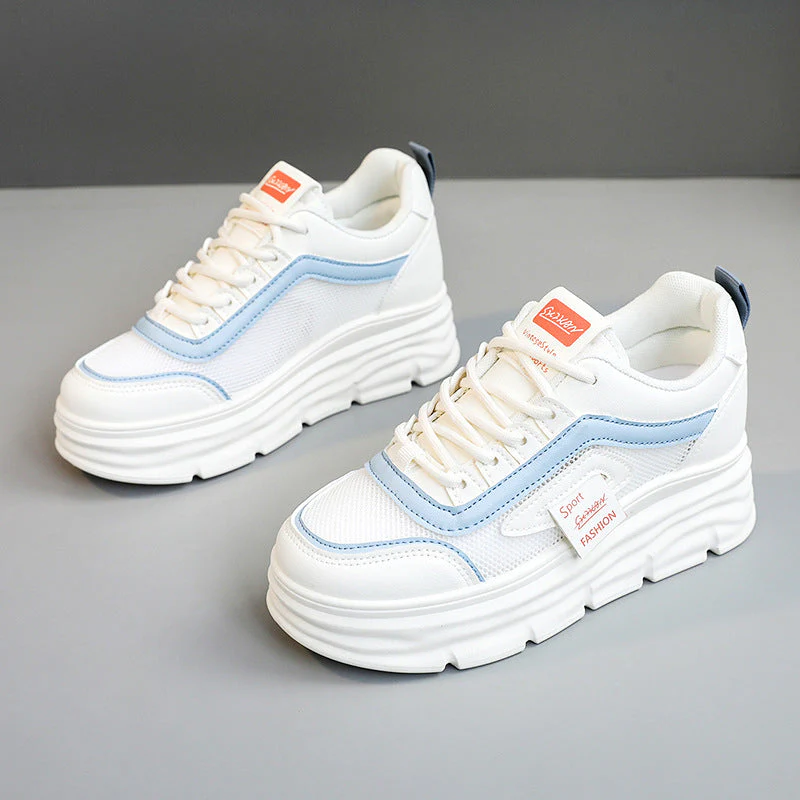 Damen Sportliche Plateau Sneakers mit atmungsaktivem Obermaterial und modischem Design - Image 7