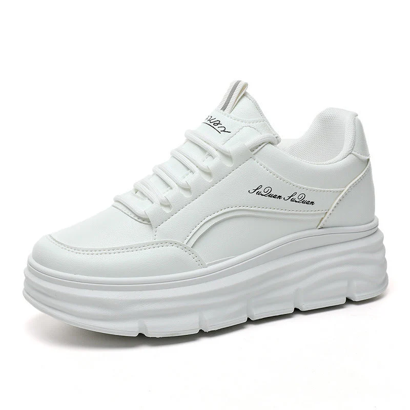 Damen Sportliche Plateau Sneakers mit atmungsaktiver Oberflächenstruktur und dämpfender Laufsohle - Image 4