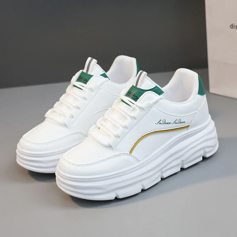 Damen Sportliche Plateau Sneakers mit atmungsaktiver Oberflächenstruktur und dämpfender Laufsohle - Image 7