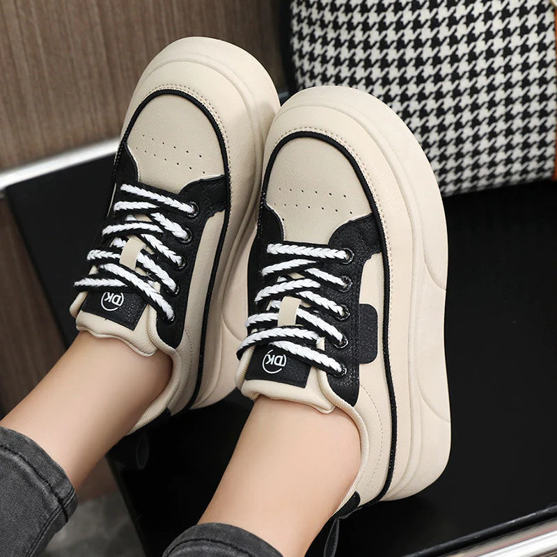 Damen Sportliche Plateau Sneakers mit modischem Design und bequemer Dämpfung - Image 3