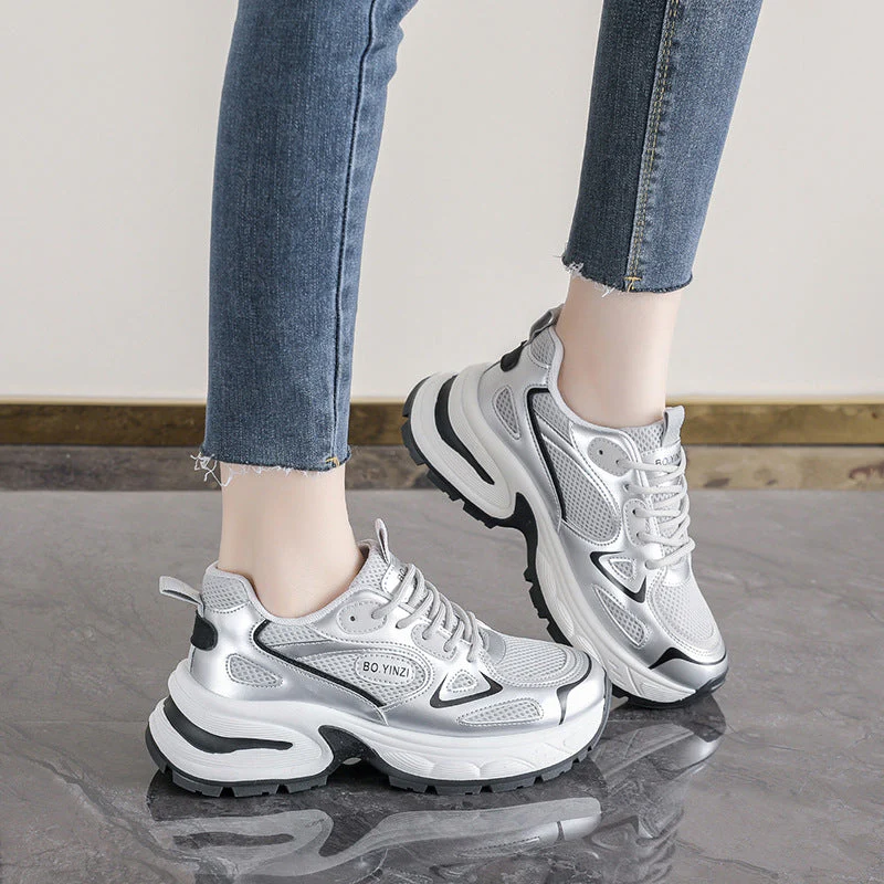 Damen Sportliche Sneakers mit atmungsaktivem Mesh-Obermaterial und stoßdämpfender Sohle - Image 3
