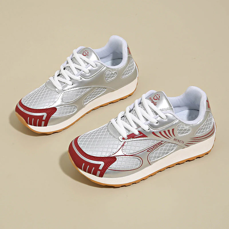 Damen Sportliche Sneakers mit atmungsaktivem Netzoberteil und flexibler Laufsohle