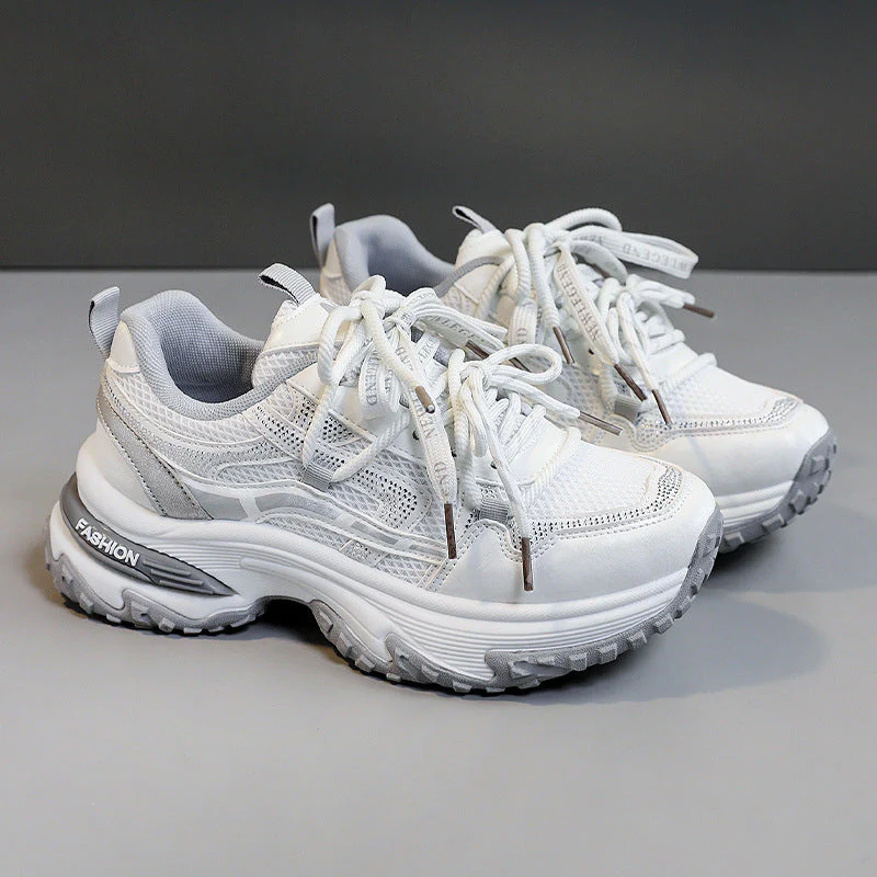 Damen Sportliche Sneakers mit atmungsaktivem Obermaterial und schockabsorbierender Sohle