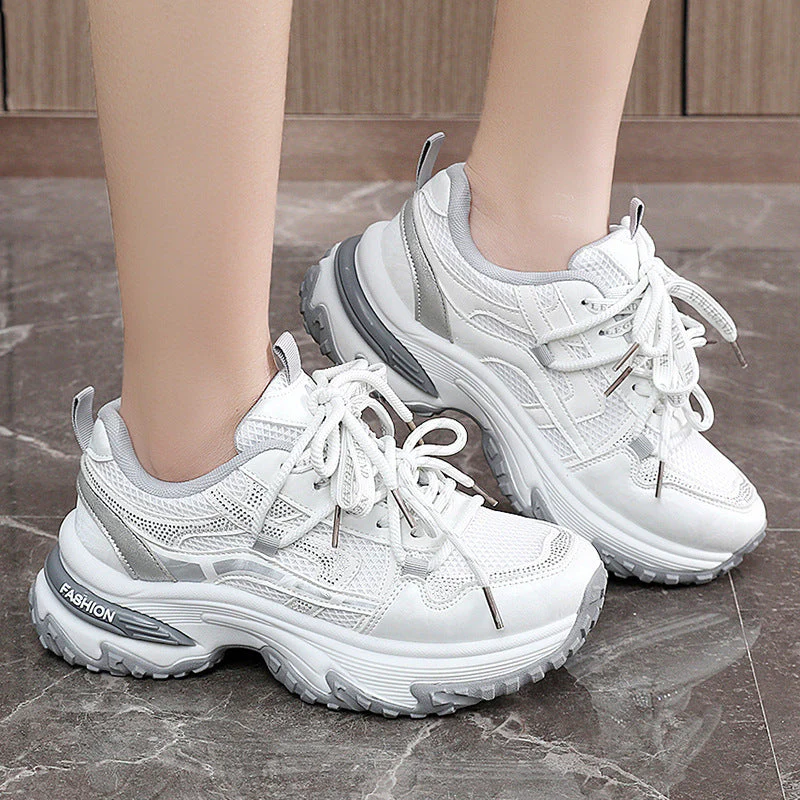Damen Sportliche Sneakers mit atmungsaktivem Obermaterial und schockabsorbierender Sohle - Image 3