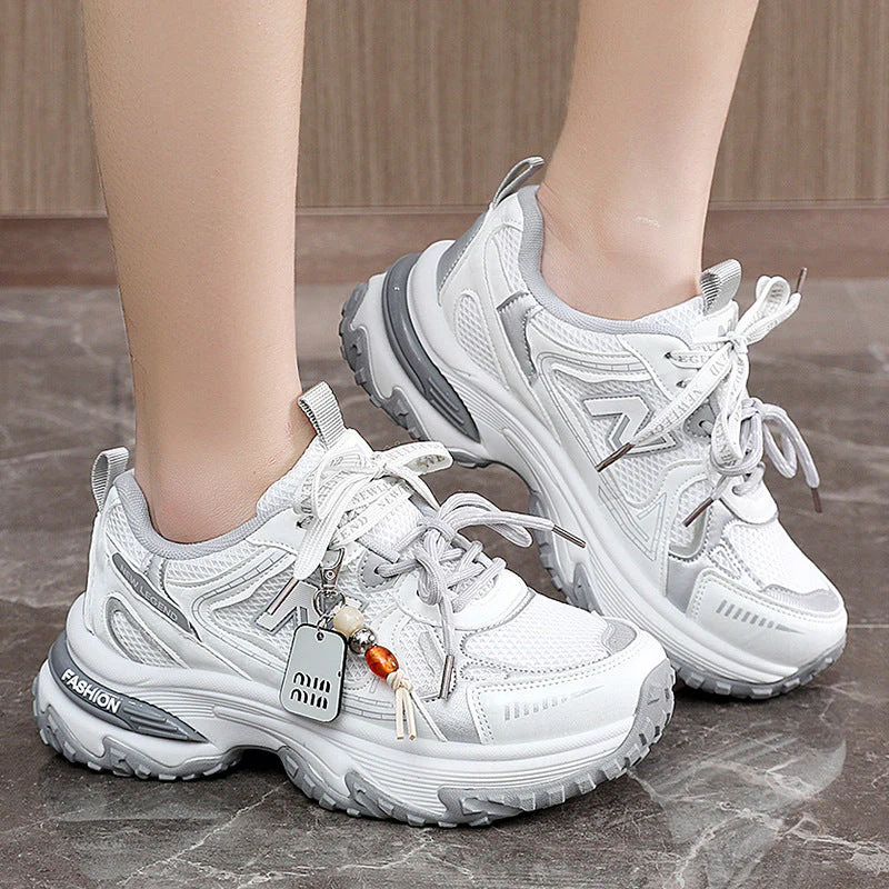 Damen Sportliche Sneakers mit atmungsaktiver Mesh-Oberfläche und dämpfender Laufsohle    1771555686 - Image 3