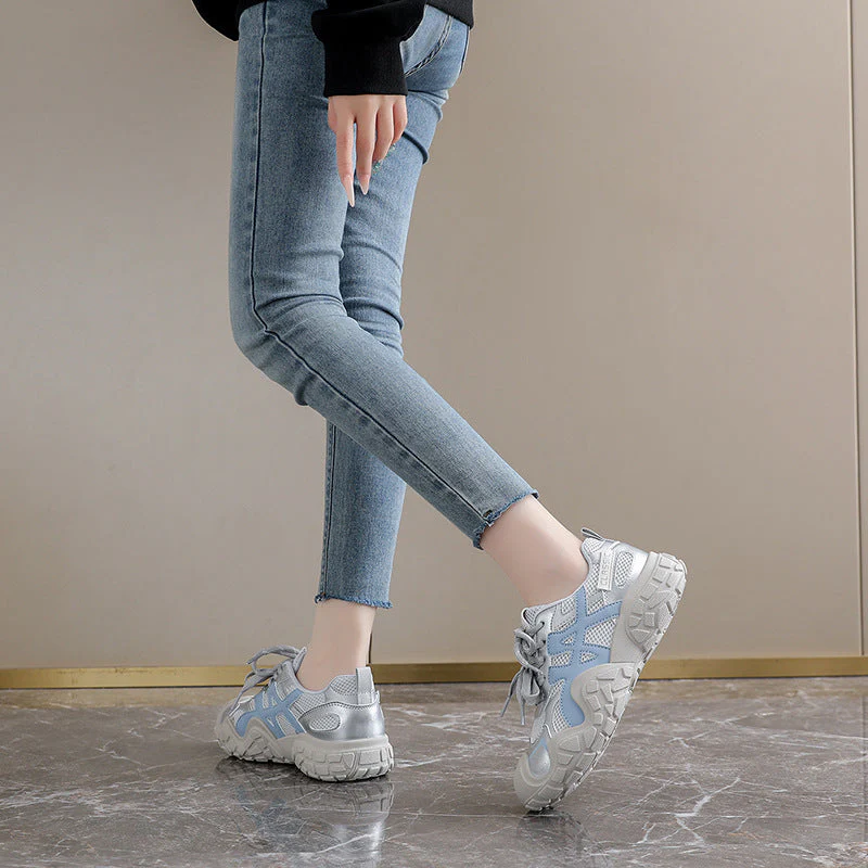 Damen sportliche Sneakers mit atmungsaktiver Mesh-Oberfläche und rutschfester Sohle - Image 2