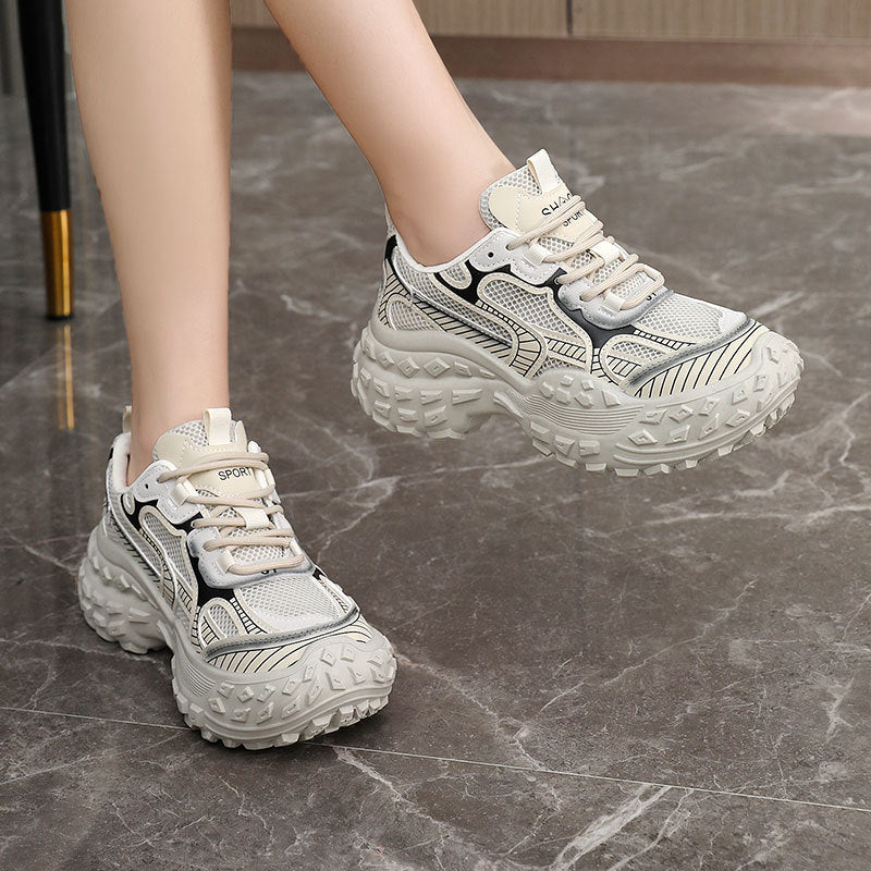 Damen Sportliche Sneakers mit atmungsaktiver Mesh-Oberfläche und stabiler Laufsohle - Image 3