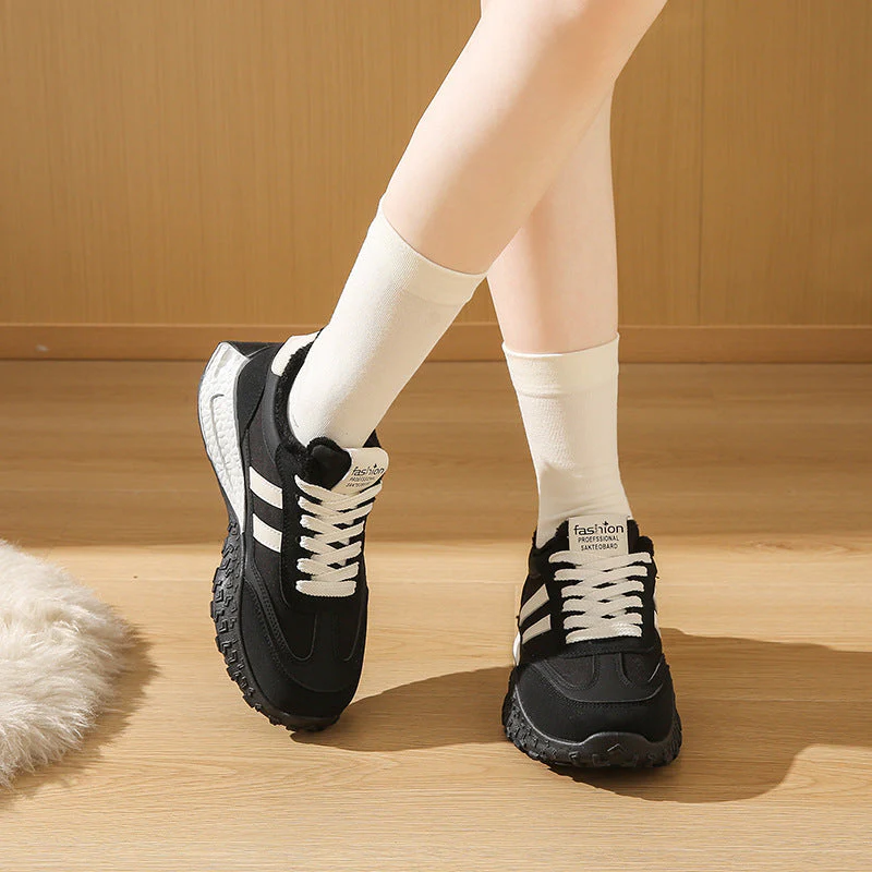 Damen Sportliche Sneakers mit bequemem Fleece-Innenfutter und rutschfester Sohle - Image 3