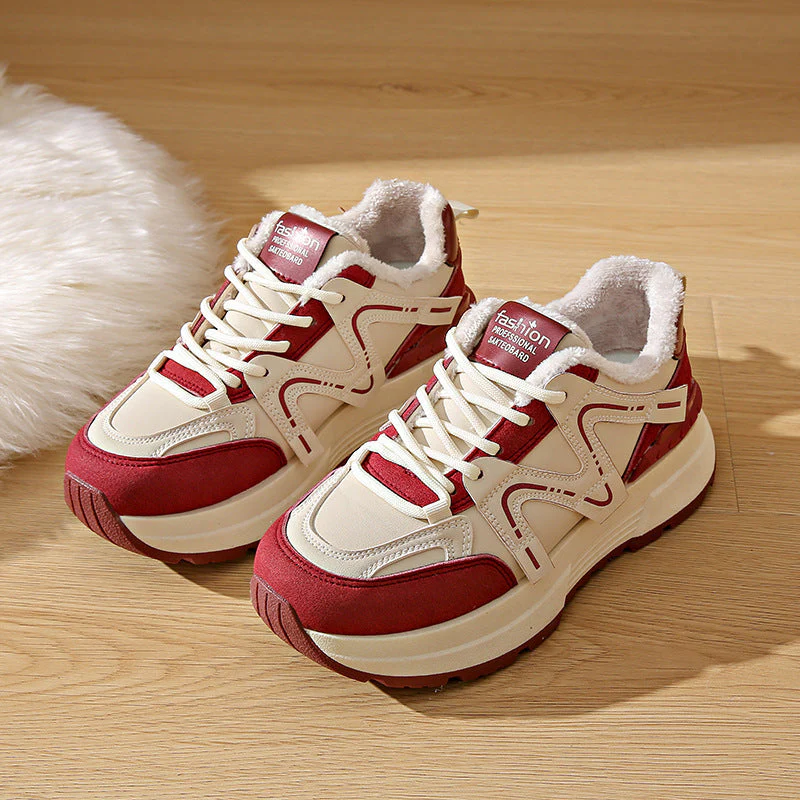 Damen Sportliche Sneakers mit bequemer Fleece-Innenausstattung