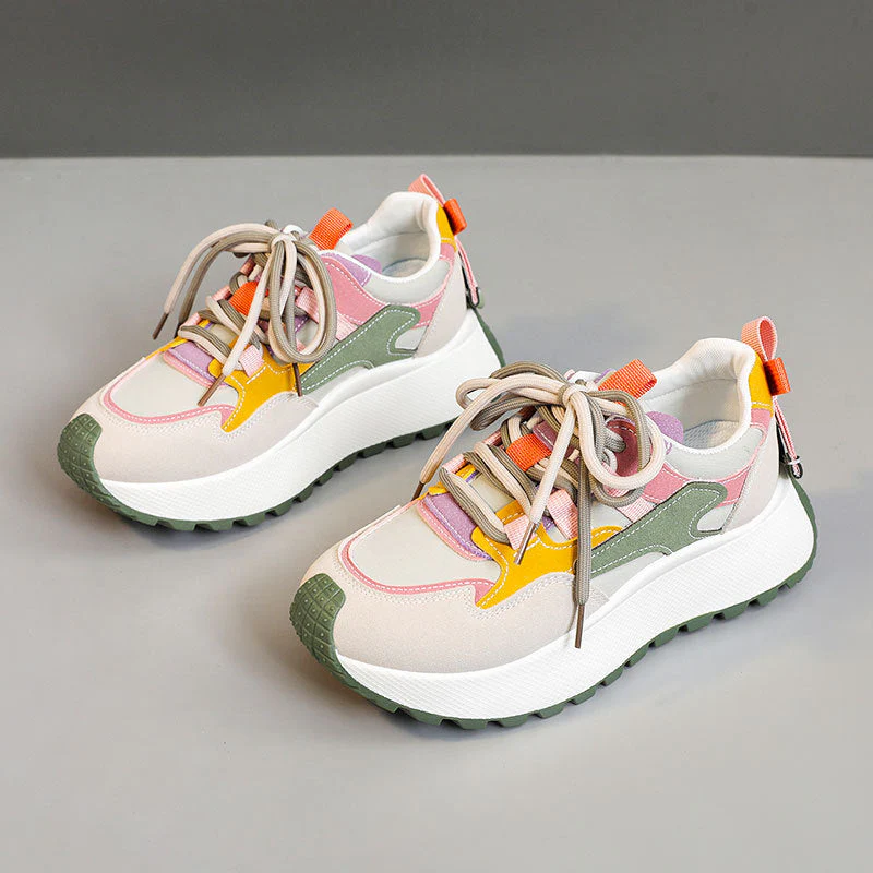 Damen Sportliche Sneakers mit buntem Design und rutschfester Sohle - Image 2