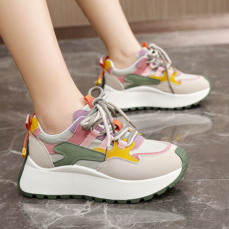 Damen Sportliche Sneakers mit buntem Design und rutschfester Sohle - Image 3