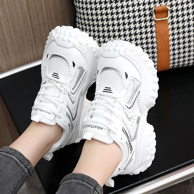Damen sportliche Sneakers mit dämpfendem Komfort und atmungsaktiver Netzstruktur - Image 3