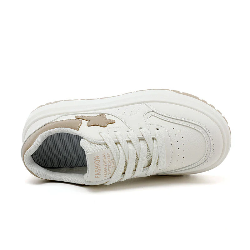 Damen Sportliche Sneakers mit hohem Plateau und atmungsaktivem Obermaterial