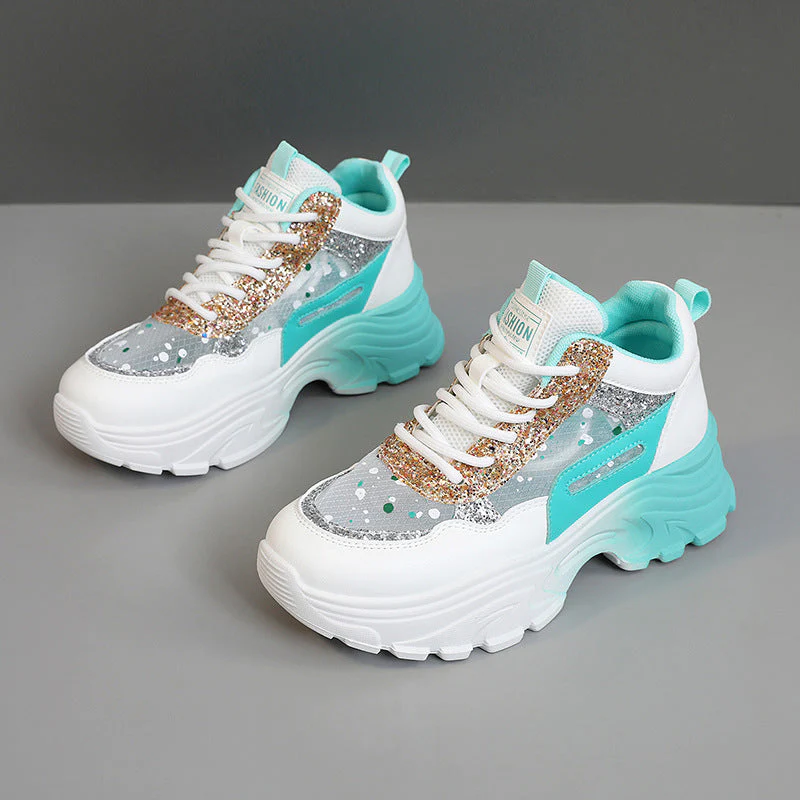 Damen Sportliche Sneakers mit schimmernden Akzenten und bequemer Dämpfung - Image 2