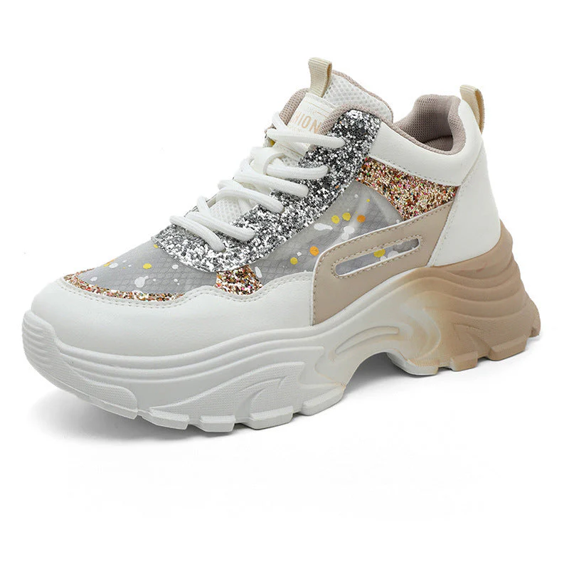 Damen Sportliche Sneakers mit schimmernden Akzenten und bequemer Dämpfung - Image 4