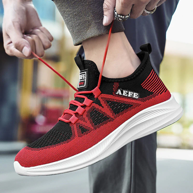Damen Sportliche Strick-Sneakers mit rutschfester Sohle und atmungsaktivem Obermaterial