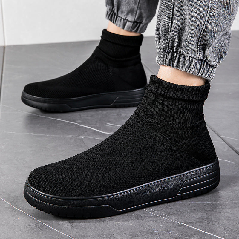 Damen Sportliche Stricksneaker mit elastischem Knöchelschutz und rutschfestem Profil - Image 4
