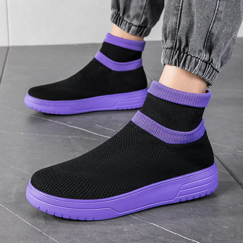 Damen Sportliche Stricksneaker mit elastischem Knöchelschutz und rutschfestem Profil - Image 9