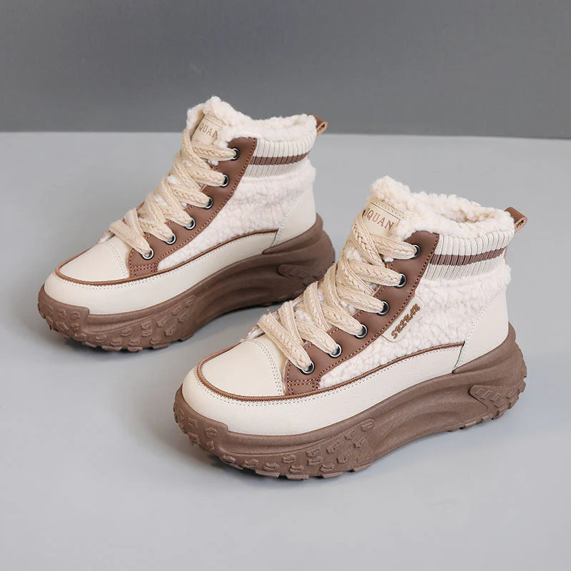 Damen Sportliche Winter Sneaker mit kuscheligem Innenfutter und rutschfester Laufsohle
