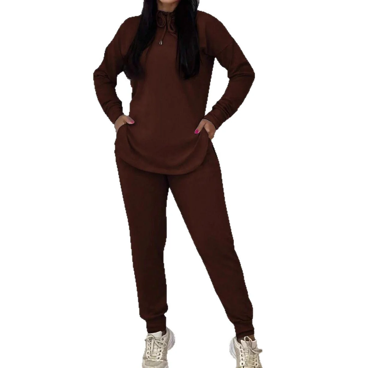 Damen Sportliches Lounge-Set mit Kapuze und praktischen Taschen - Image 4