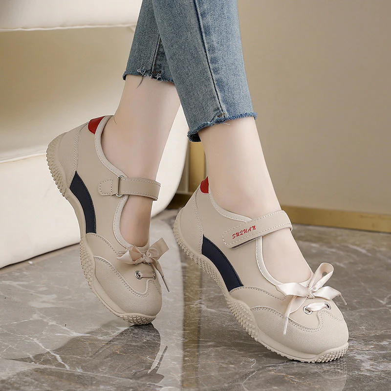 Damen Sportschuhe mit Klettverschluss und attraktivem Schleifen-Design - Image 3
