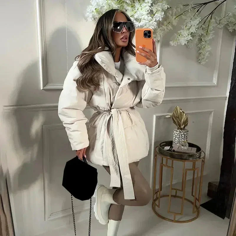 Damen Steppjacke Elegant Wärme Komfort