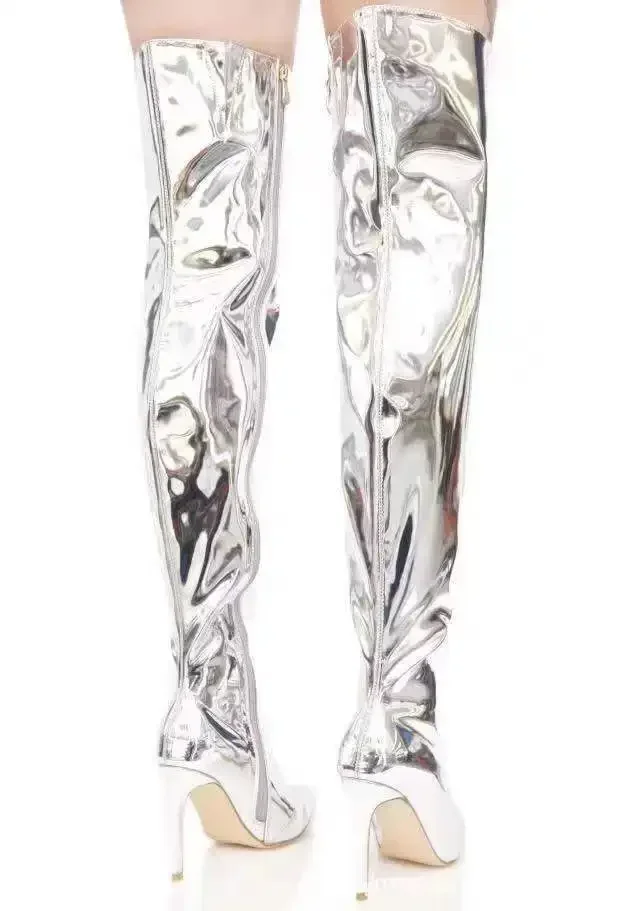 Damen Stilvoll Overknee-Stiefel | Mit Reißverschluss - Image 4