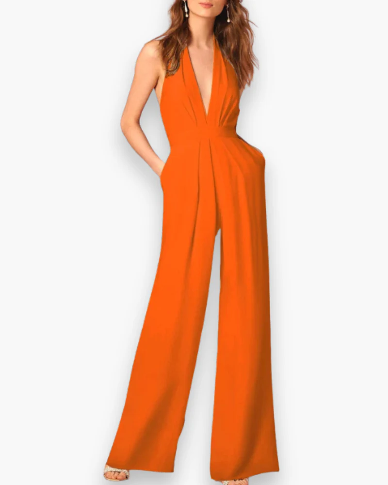 Damen Stilvoll Tief Schnitt Jumpsuit | Elegante - Image 4