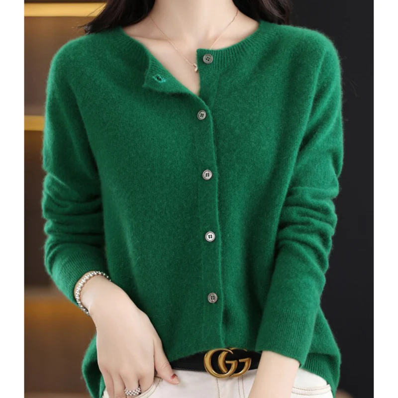 Damen Strickjacke aus Merinowolle – Rundhals-Design für jede Jahreszeit - Image 12