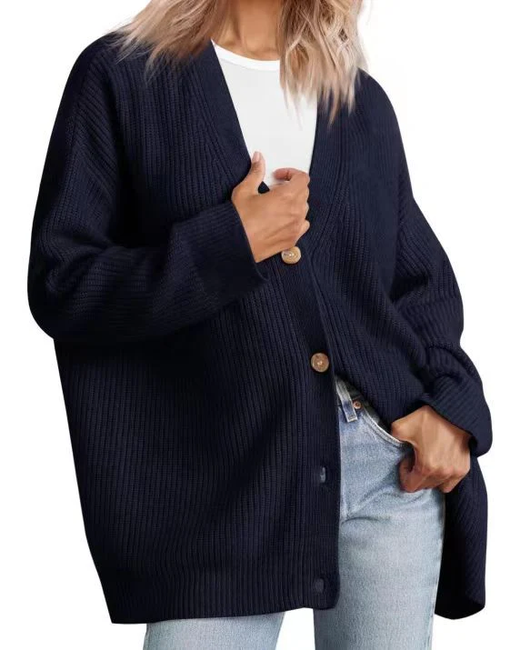 Damen-Strickjacke in Übergrößer | Gestreift