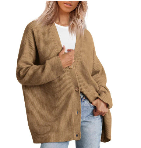 Damen-Strickjacke in Übergrößer | Gestreift - Image 3