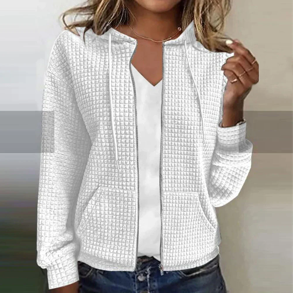 Damen Strickjacke Kariert Jacke | Elegant Leicht - Image 3