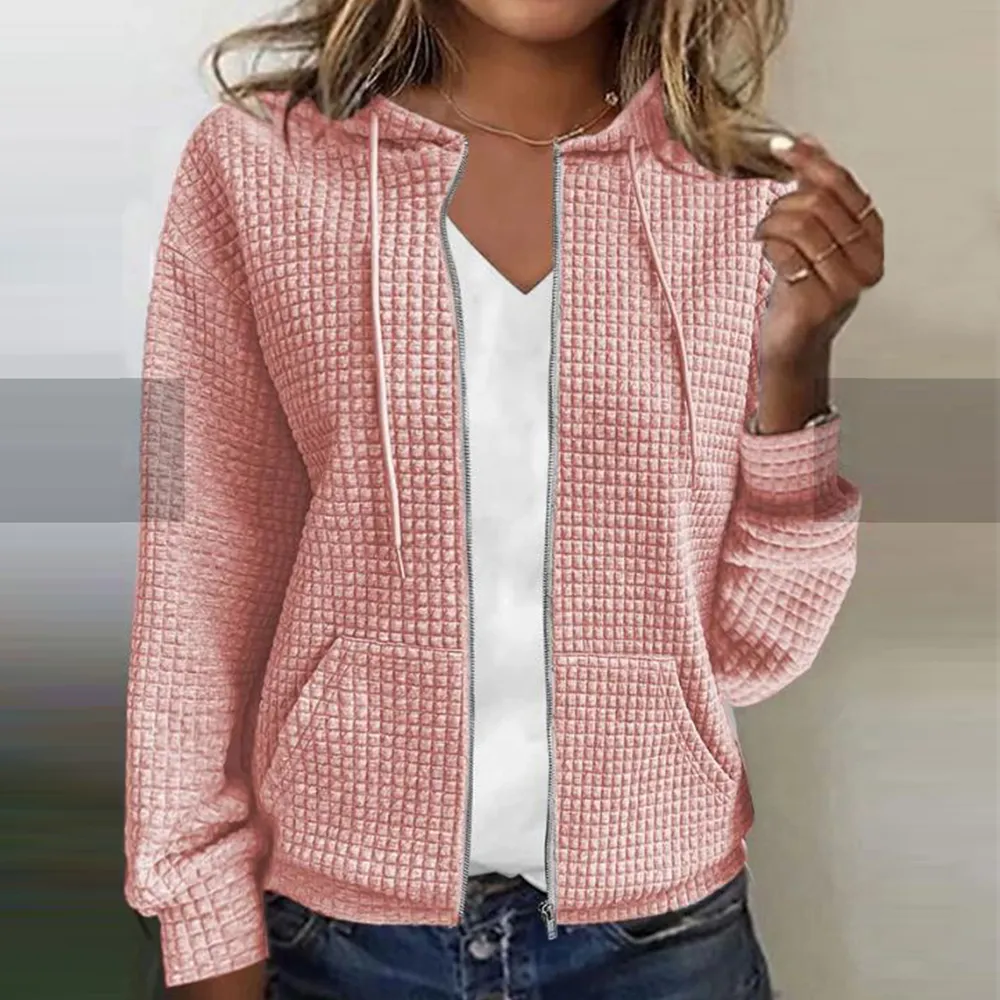 Damen Strickjacke Kariert Jacke | Elegant Leicht - Image 4