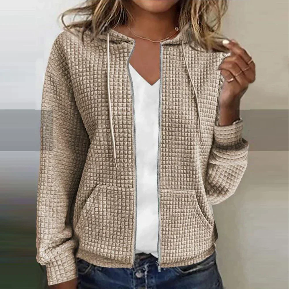 Damen Strickjacke Kariert Jacke | Elegant Leicht - Image 6