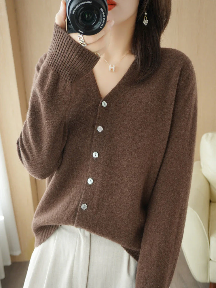 Damen Strickjacke mit V-Ausschnitt | Lässig - Image 3
