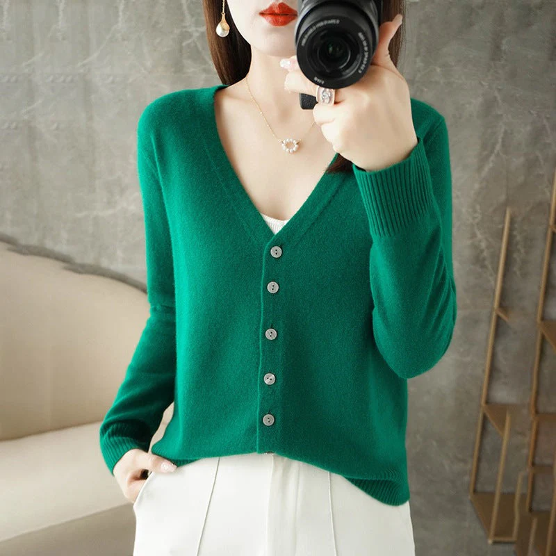Damen Strickjacke mit V-Ausschnitt | Lässig - Image 4