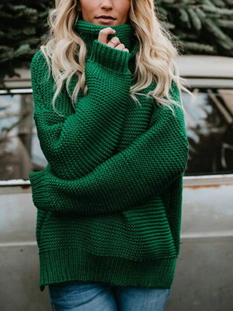 Damen Strickpullover mit Rollkragen