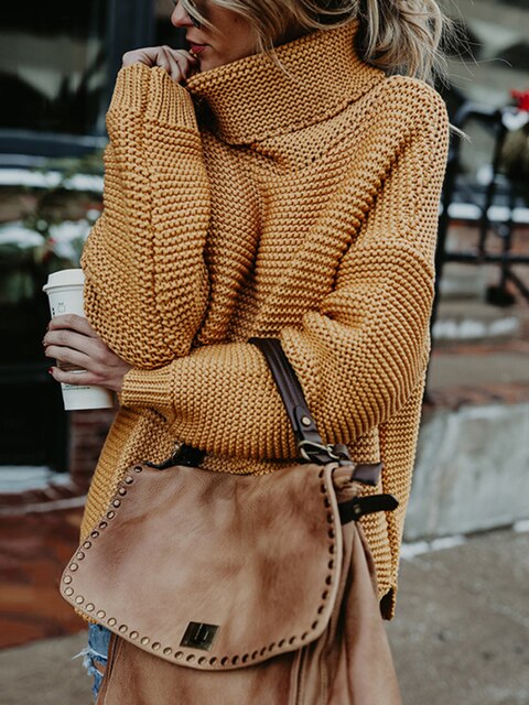 Damen Strickpullover mit Rollkragen - Image 6