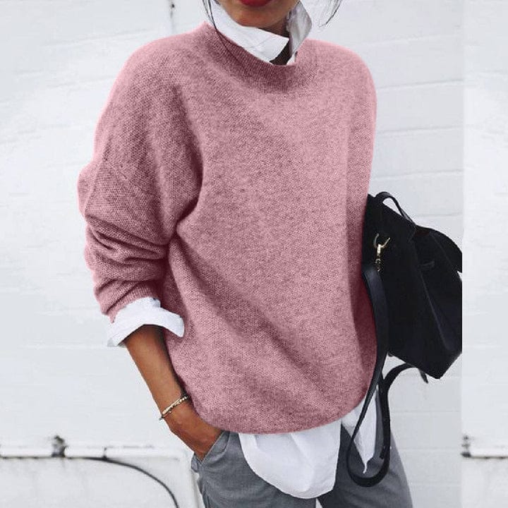 Damen-Strickpullover mit Rundhalsausschnitt | Langarm