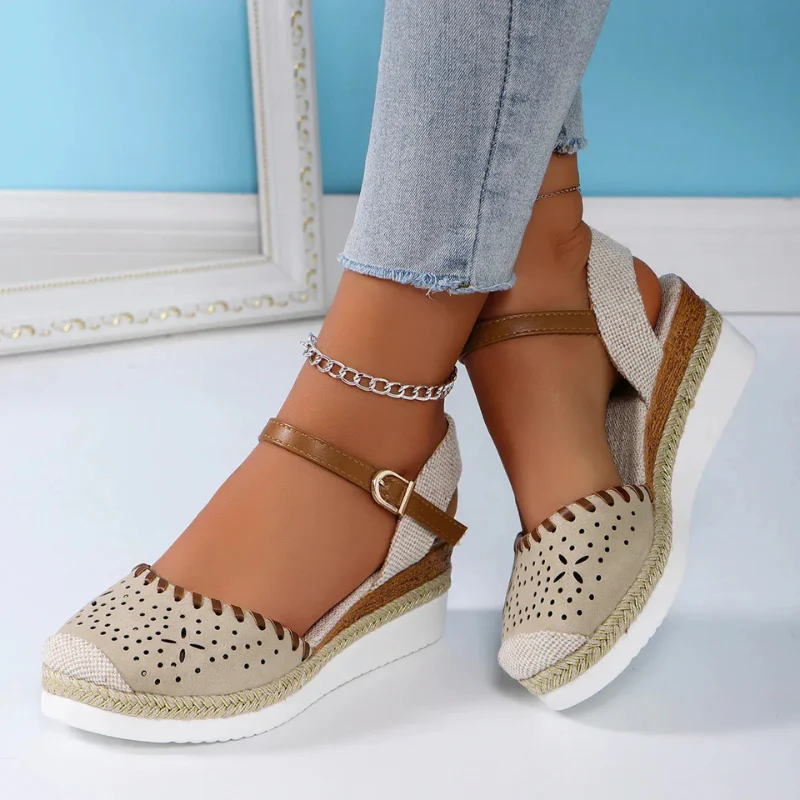 Damen stylische Espadrilles mit Knöchelriemen | Sommer - Image 5